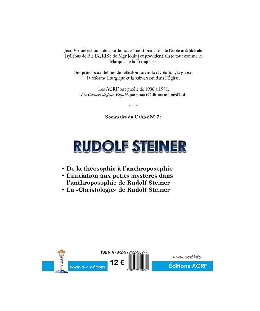 CAHIERS JEAN VAQUIÉ –  CAHIER N°7