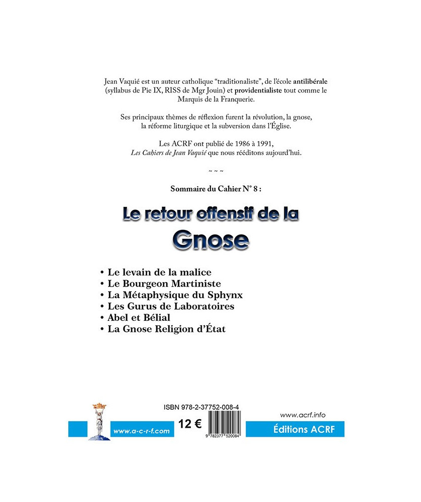 CAHIERS JEAN VAQUIÉ –  CAHIER N°8