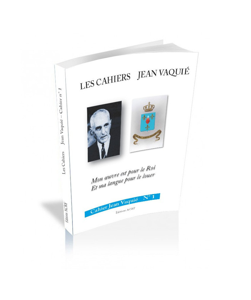 CAHIERS JEAN VAQUIÉ –  CAHIER N°1