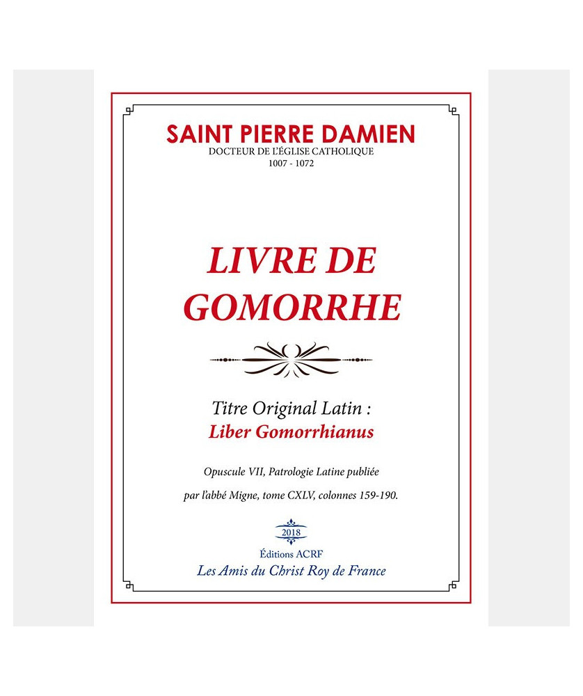 LIVRE DE GOMORRHE