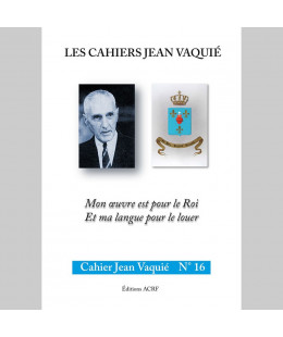 CAHIERS JEAN VAQUIÉ –  CAHIER N°16