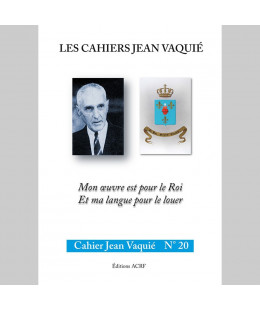 CAHIERS JEAN VAQUIÉ –  CAHIER N°20