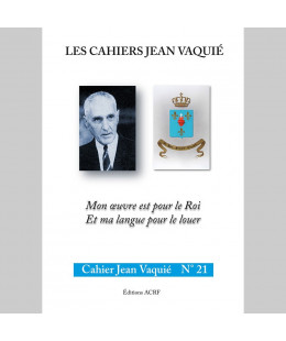 CAHIERS JEAN VAQUIÉ –  CAHIER N°21