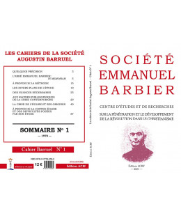 Les cahiers de la Société Augustin Barruel - Cahier Barruel N° 1