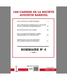 Les cahiers de la Société Augustin Barruel - Cahier Barruel N° 4