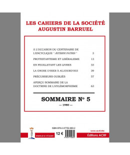 Les cahiers de la Société Augustin Barruel - Cahier Barruel N° 5