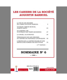 Les cahiers de la Société Augustin Barruel - Cahier Barruel N° 6