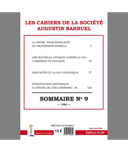 Les cahiers de la Société Augustin Barruel - Cahier Barruel N° 9