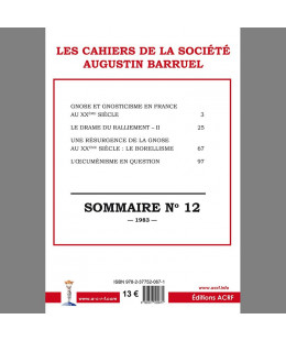 Les cahiers de la Société Augustin Barruel - Cahier Barruel N° 12