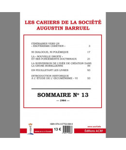 Les cahiers de la Société Augustin Barruel - Cahier Barruel N° 13