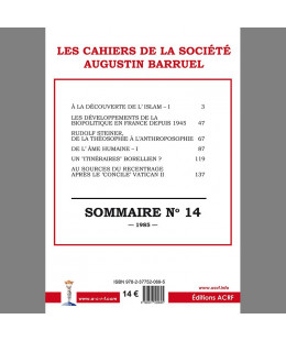 Les cahiers de la Société Augustin Barruel - Cahier Barruel N° 14