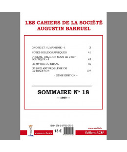 Les cahiers de la Société Augustin Barruel - Cahier Barruel N° 18