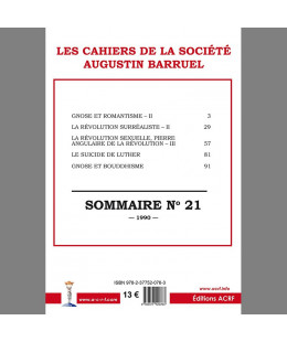 Les cahiers de la Société Augustin Barruel - Cahier Barruel N° 21