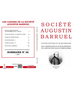 Les cahiers de la Société Augustin Barruel - Cahier Barruel N° 26