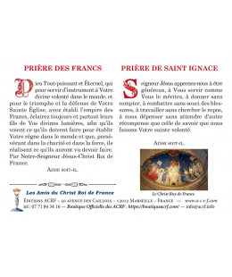 10 Images 10x15 cm "Prière des Francs"