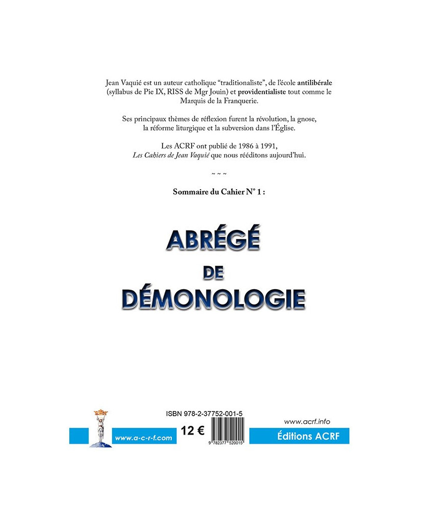 CAHIERS JEAN VAQUIÉ –  CAHIER N°1